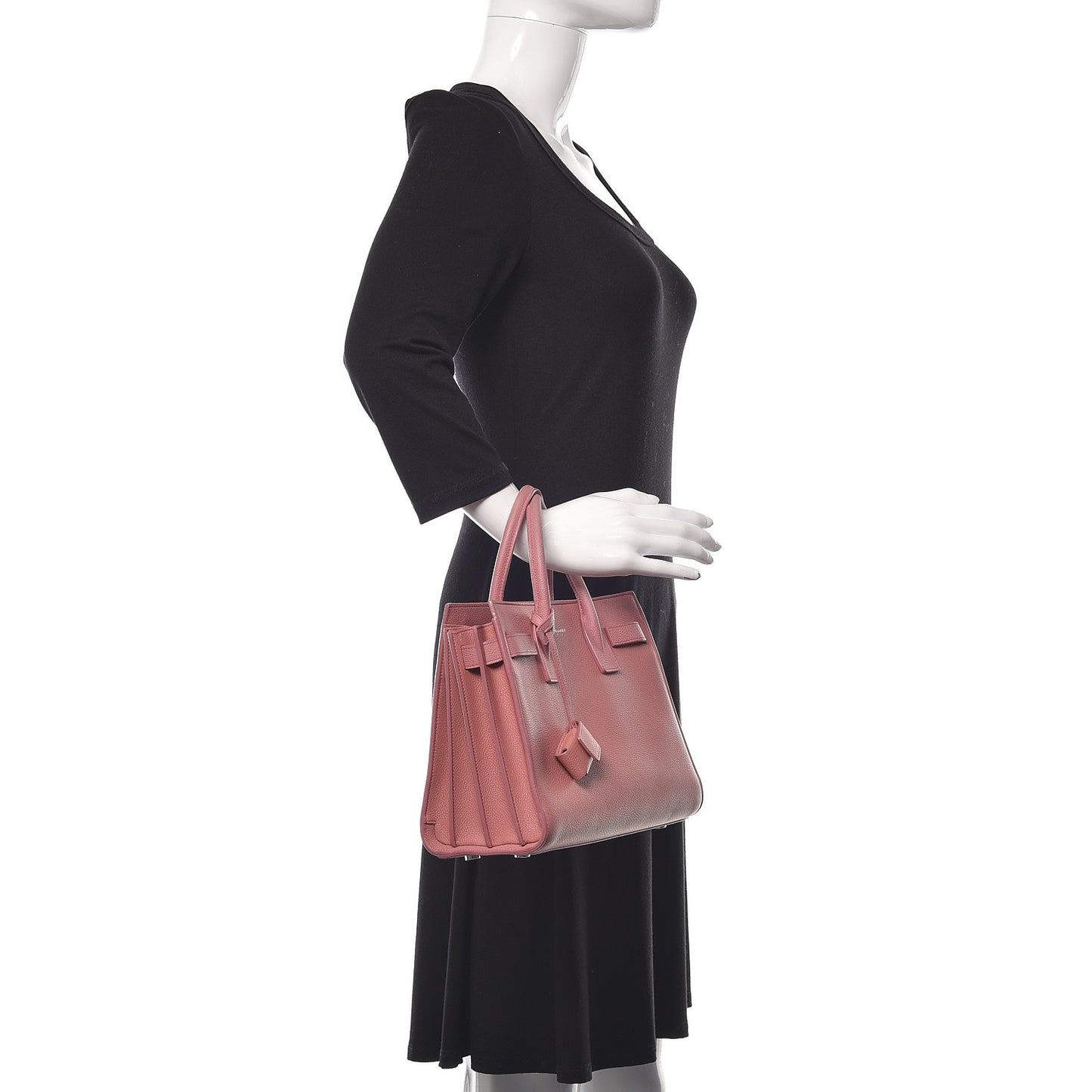 Grained Calfskin Baby Sac De Jour Dark Rose
