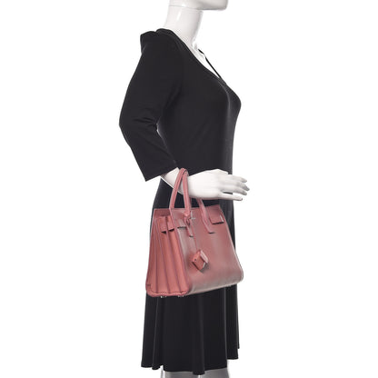 Saint Laurent Grained Calfskin Baby Sac De Jour Dark Rose 2 of 16