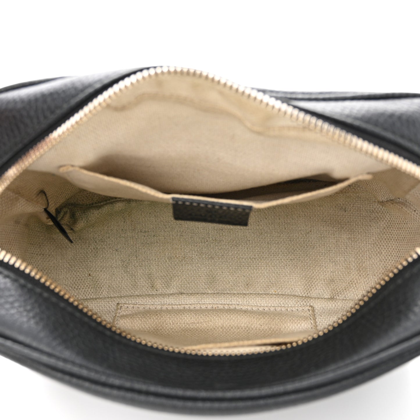 Pebbled Calfskin Small Soho Disco Bag Black