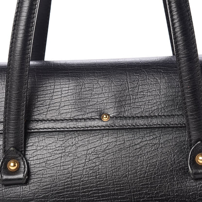 Gucci Calfskin Bamboo Bullet Satchel Black 10 of 11