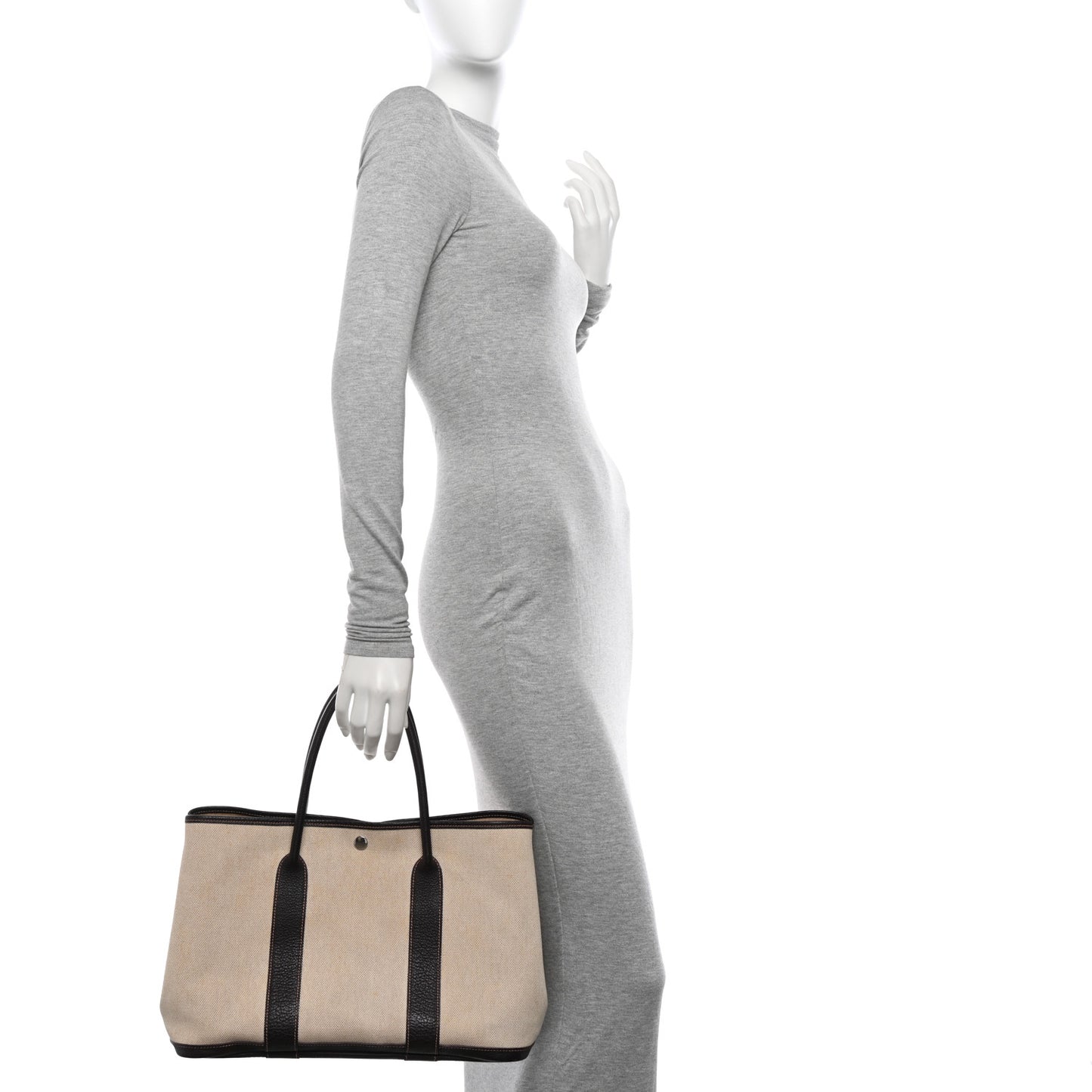 Buffle Skipper Toile Garden Party 36 MM Tote Marron Fonce
