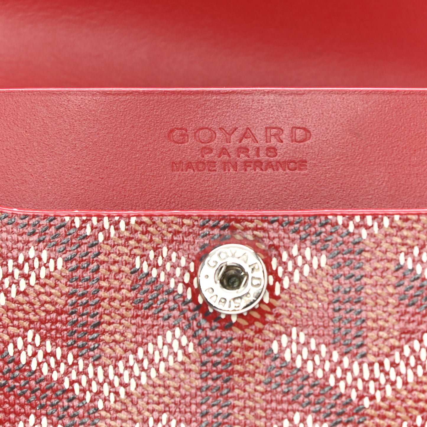 Goyardine Marigny Coin Purse Wallet Red