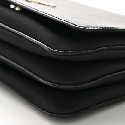 Prada Saffiano Tessuto Nylon Chain Shoulder Bag Black 10 of 10
