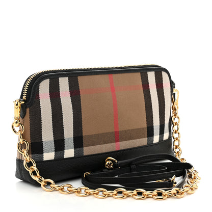 Burberry Derby House Check Abingdon Convertible Clutch Black 3 of 11