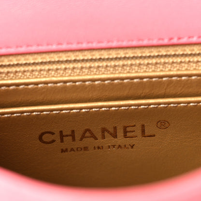 Chanel Lambskin Quilted Mini Pearl Crush Flap Pink 6 of 10