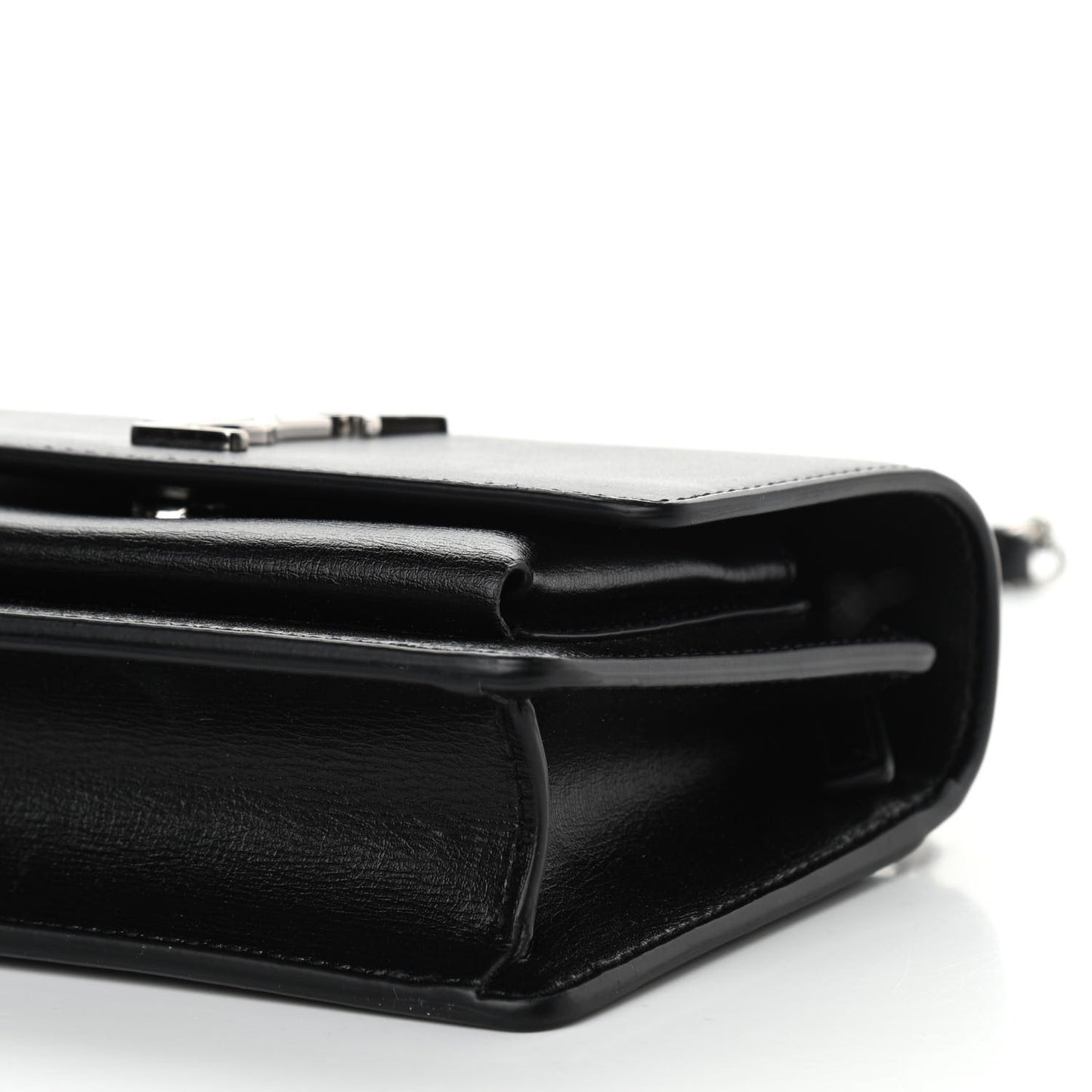 Calfskin Monogram Sunset Chain Wallet Black