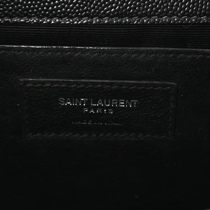 Saint Laurent Grain De Poudre Medium Classic Monogram Kate Satchel Black 6 of 10