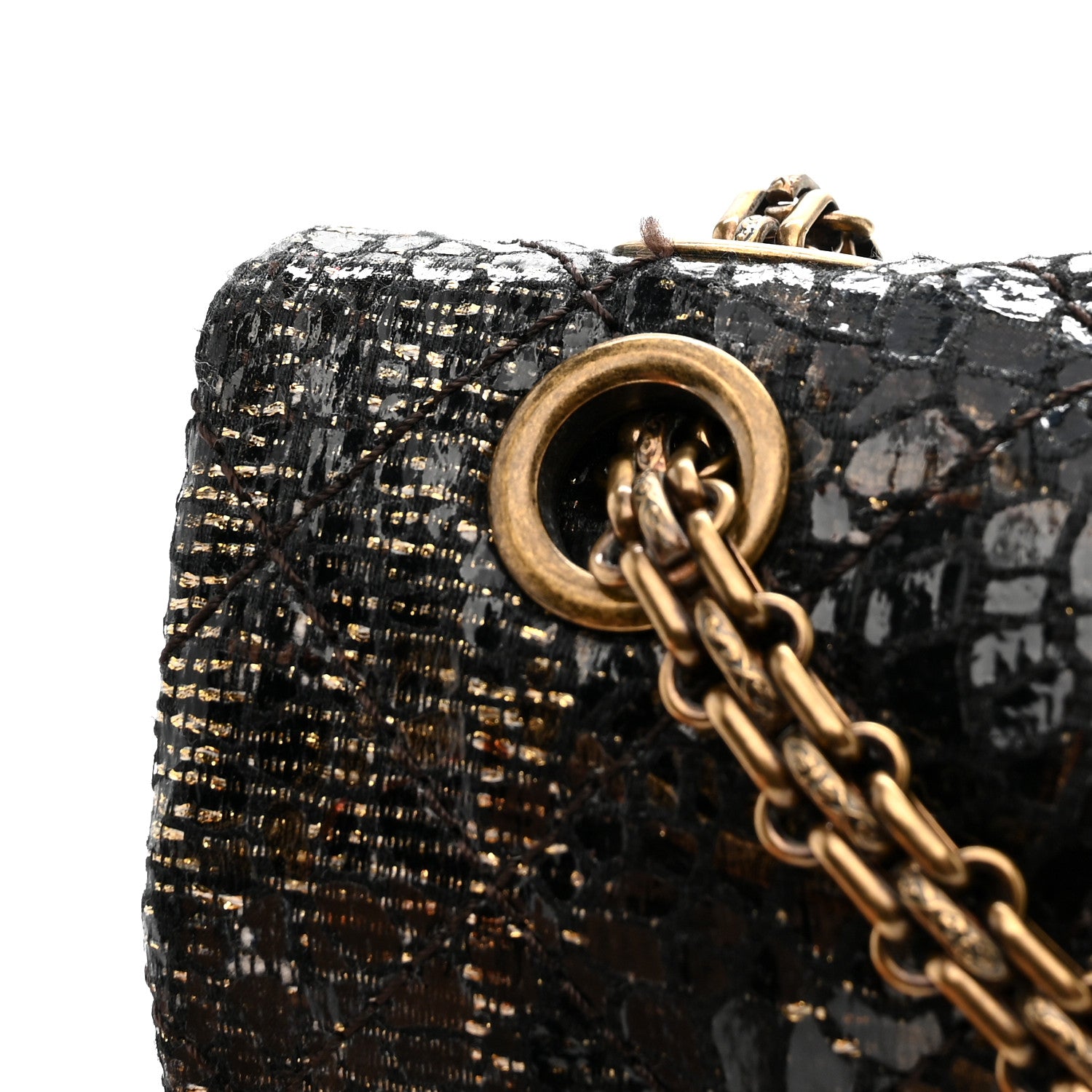 Chanel Metallic Glazed Tweed Quilted 2.55 Paris Shanghai Reissue 226 Flap Multicolor 11 of 11