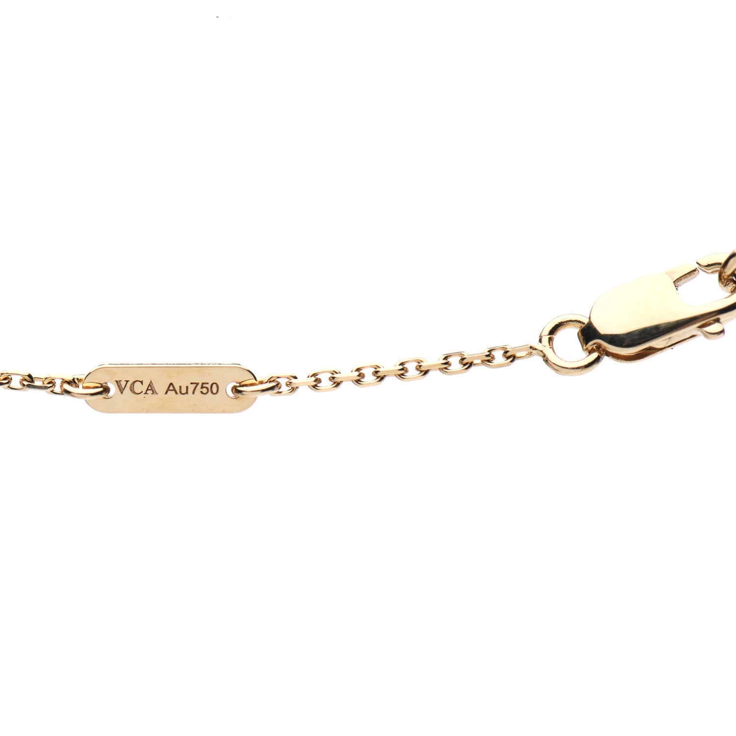 Van Cleef & Arpels 18K Yellow Gold Mother of Pearl Sweet Alhambra Pendant Necklace 4 of 6