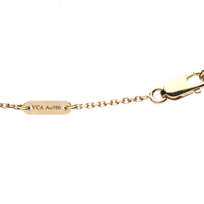 Van Cleef & Arpels 18K Yellow Gold Mother of Pearl Sweet Alhambra Pendant Necklace 4 of 6