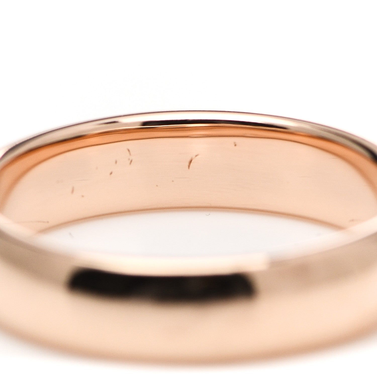 Tiffany 18K Rose Gold 4.5mm Classic Wedding Band Ring 50 5.25 5 of 6