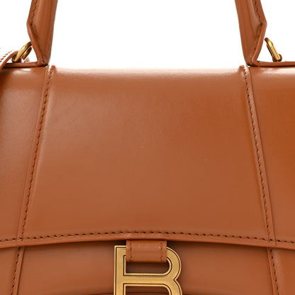Balenciaga Shiny Box Calfskin Small Hourglass Top Handle Bag Camel 8 of 13