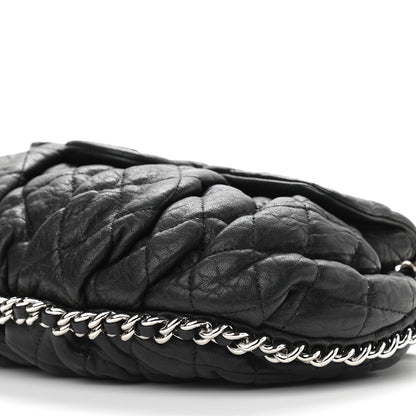 Chanel Washed Lambskin Quilted Medium Chain Around Messenger Black 11 of 11