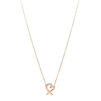 Tiffany 18K Rose Gold Mini Paloma Picasso Loving Heart Pendant Necklace 1 of 4