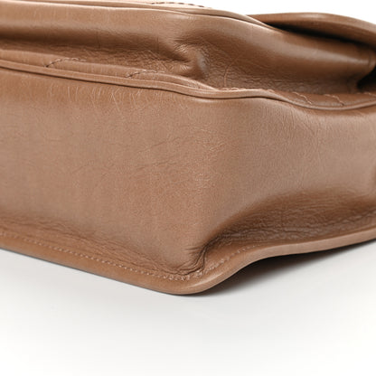 Saint Laurent Crinkled Calfskin Matelasse Monogram Medium Niki Chain Satchel Dark Toffee 10 of 10