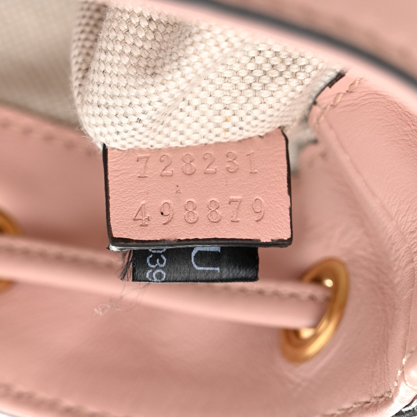 Calfskin GG Matelasse Bucket Bag Perfect Pink Natural