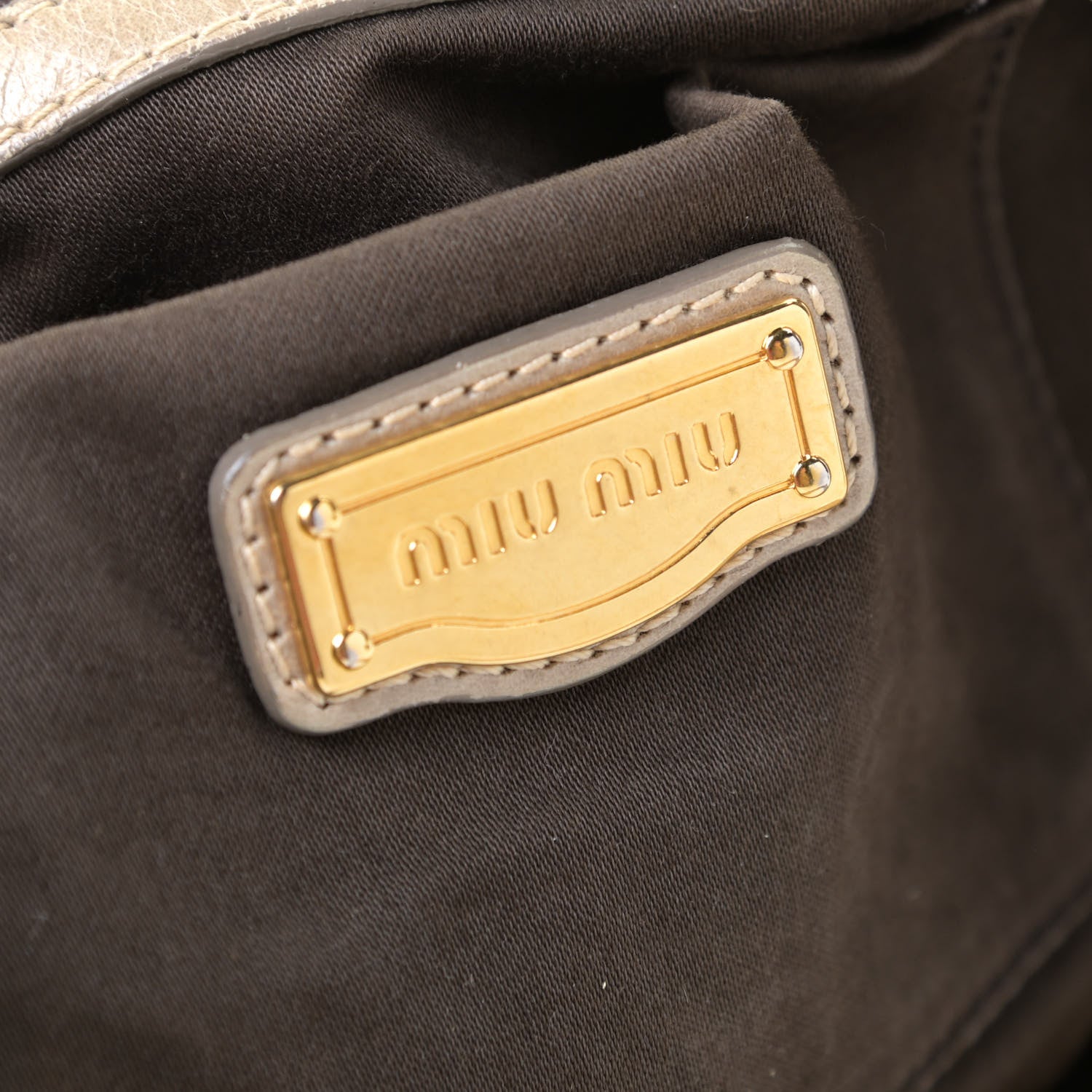 Miu Miu Nappa Matelasse Top Handle Satchel Fumo 13 of 25