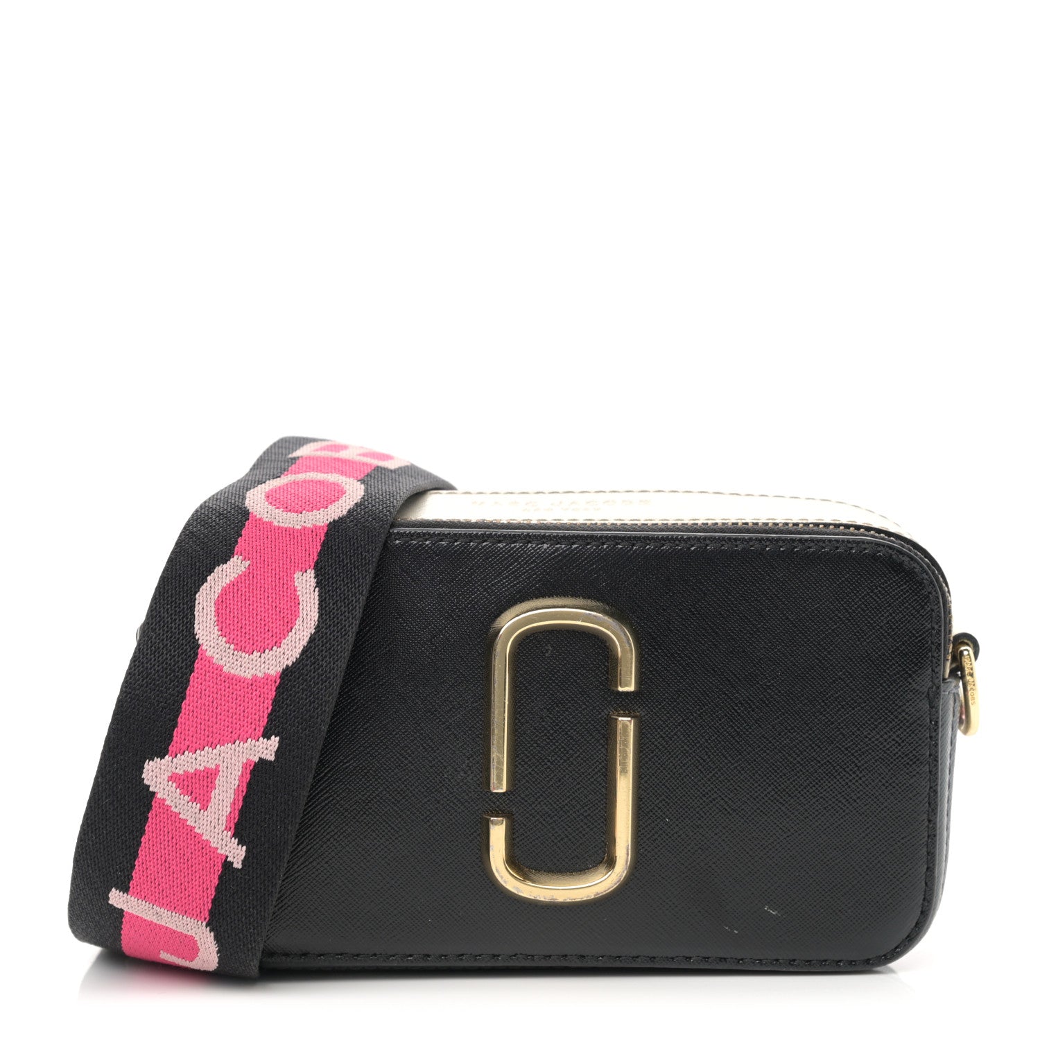 Marc Jacobs Saffiano Snapshot Camera Bag Black Grey 1 of 26