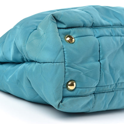 Prada Tessuto Nylon Quilted Tote Turchese 7 of 12