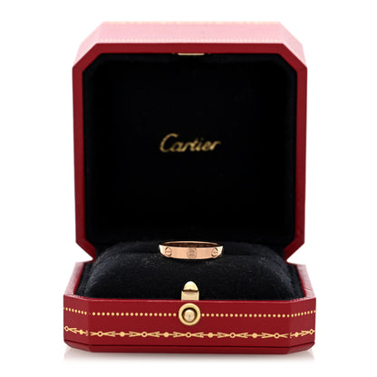 Cartier 18K Pink Gold 3.5mm LOVE Wedding Band Ring 55 7.25 5 of 5