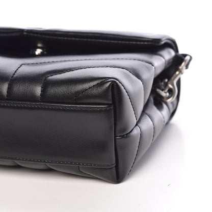 Saint Laurent Calfskin Y Quilted Monogram Toy Loulou Crossbody Bag Black 6 of 11