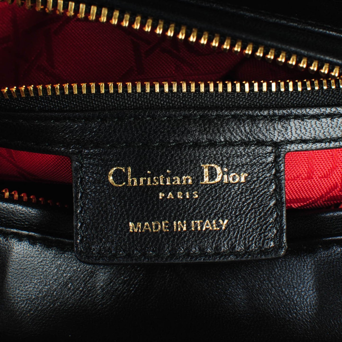 Lambskin Cannage Medium Lady Dior Black