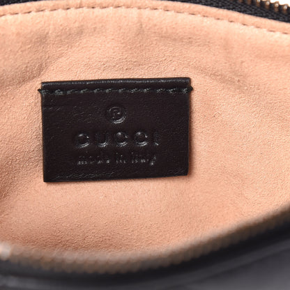 Gucci Calfskin Matelasse Mini GG Marmont Chain Bag Black 8 of 9