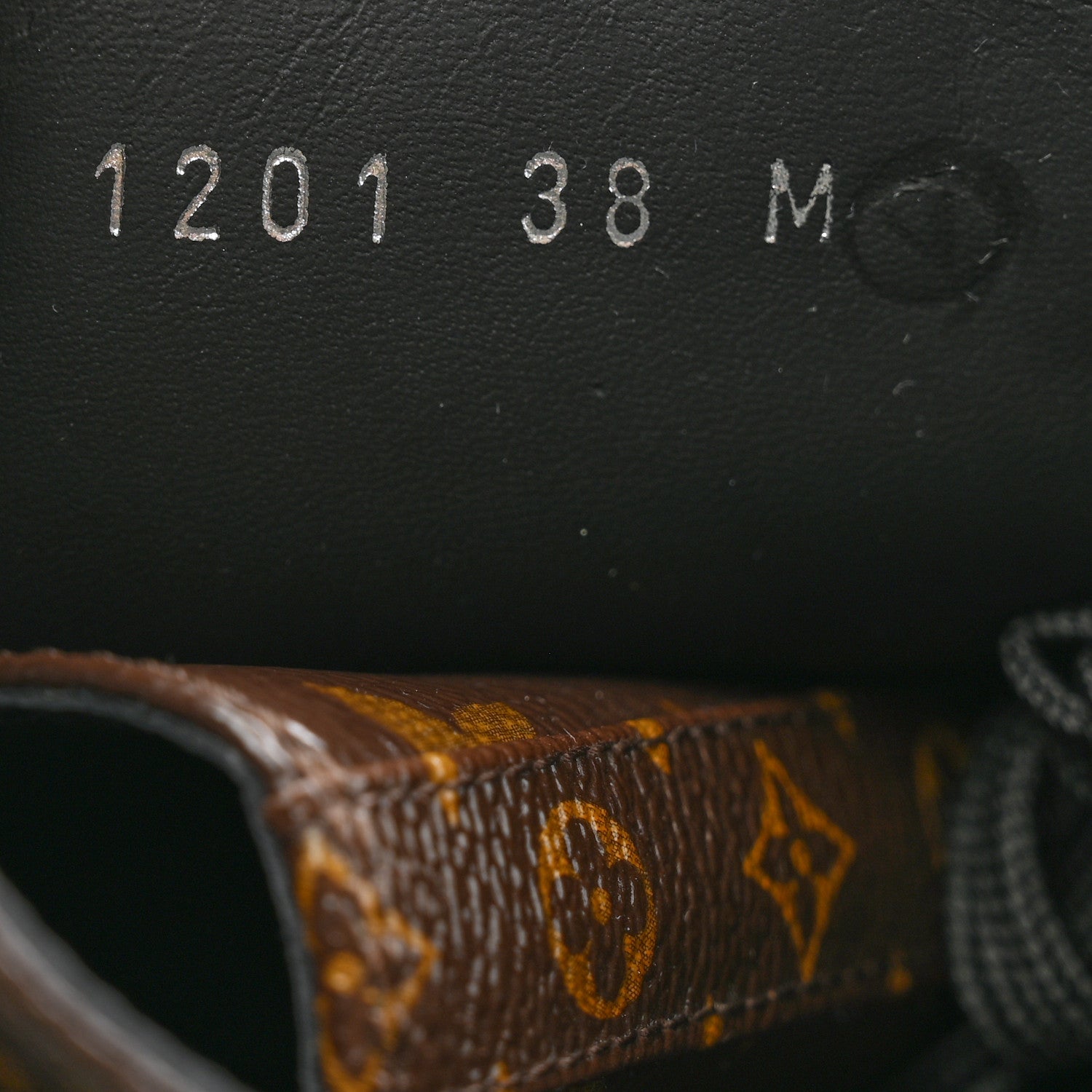 Louis Vuitton Calfskin Monogram Wonderland Flat Ranger Boots 38 Black 8 of 9