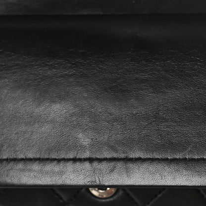 Chanel Lambskin Quilted Medium Double Flap Black 12 of 13