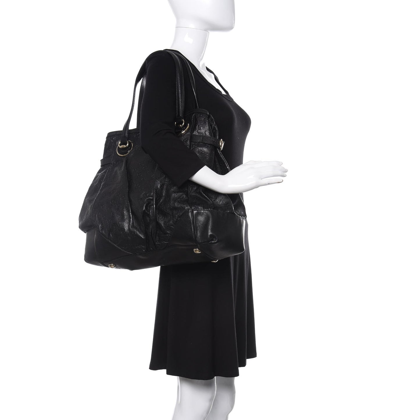 Guccissima Full Moon Tote Black