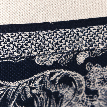 Christian Dior Canvas Embroidered Medium Dioriviera Toile De Jouy Book Tote Blue 14 of 15