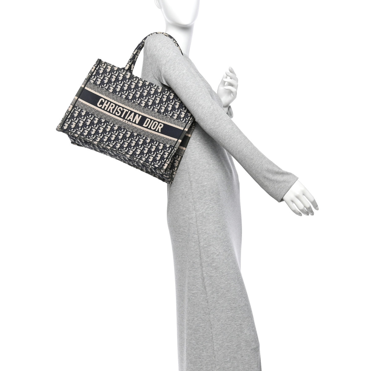 Christian Dior Oblique Medium Book Tote Blue Multicolor 2 of 13