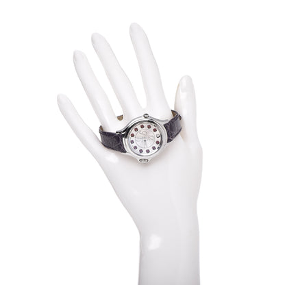 Fendi Stainless Steel Alligator Diamond Topaz 33mm Crazy Carats Rotating Gem Quartz Watch 2 of 10