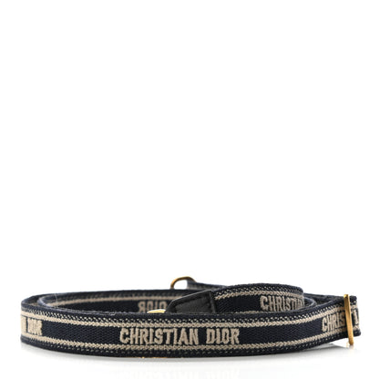 Christian Dior Canvas Embroidered Shoulder Strap Black Multicolor 2 of 5