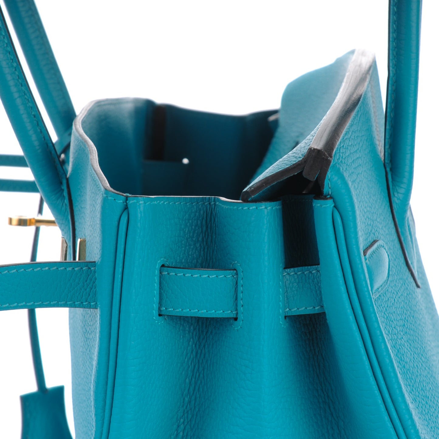 Taurillon Clemence Birkin 35 Turquoise
