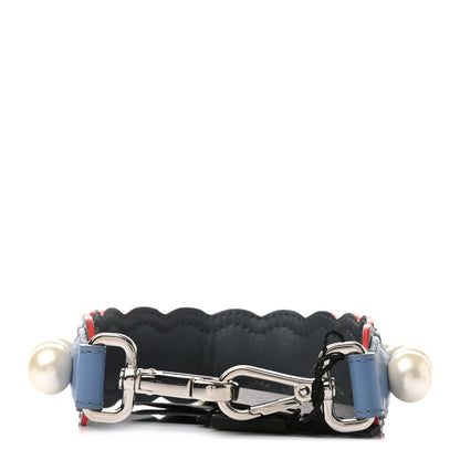 Fendi Calfskin Pearl Embellished Mini Strap You Tempesta Papaya Sky 2 of 4