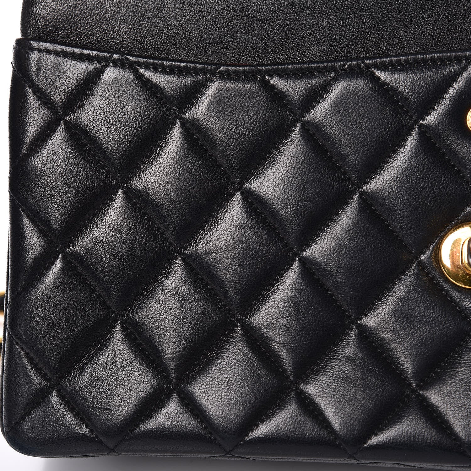 Chanel Lambskin Quilted Medium Double Flap Black 9 of 27