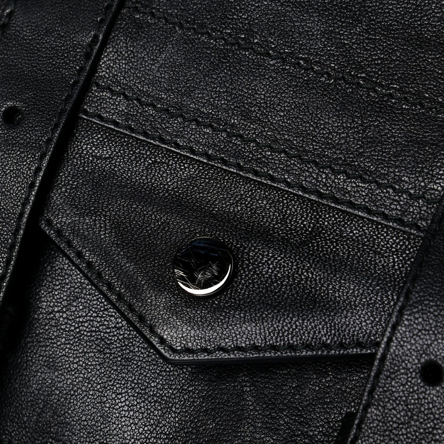 Lambskin Large PS1 Chain Wallet Black