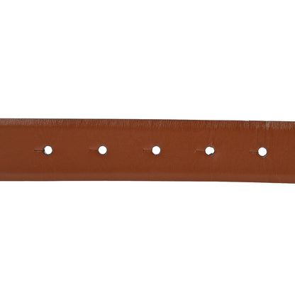 Valentino Garavani Glossy Calfskin VLogo Reversible 30mm Belt 80 32 Saddle Brown Black 5 of 6