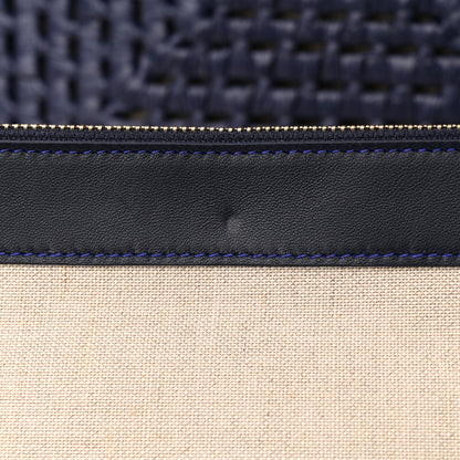 Salvatore Ferragamo Raffia Medium The Studio Box Bag Midnight 12 of 12