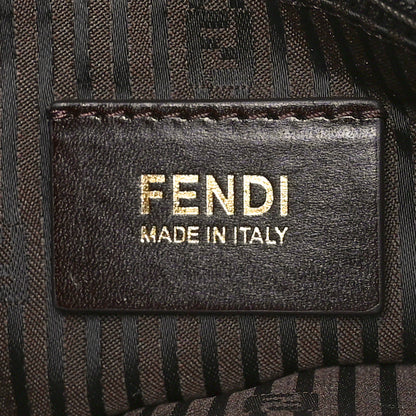 Fendi Vitello Flamingo Enamel Big Forever Mama Baguette Brown 6 of 11