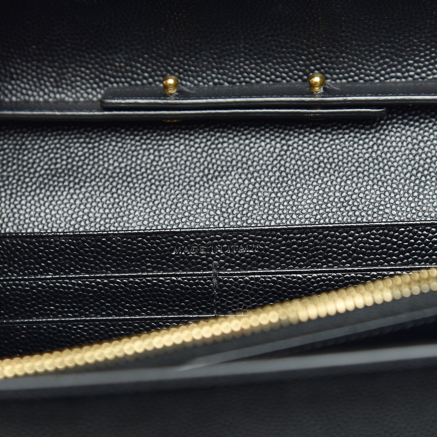 Saint Laurent Grain De Poudre Star Studded Monogram Wallet on Chain Black 7 of 10