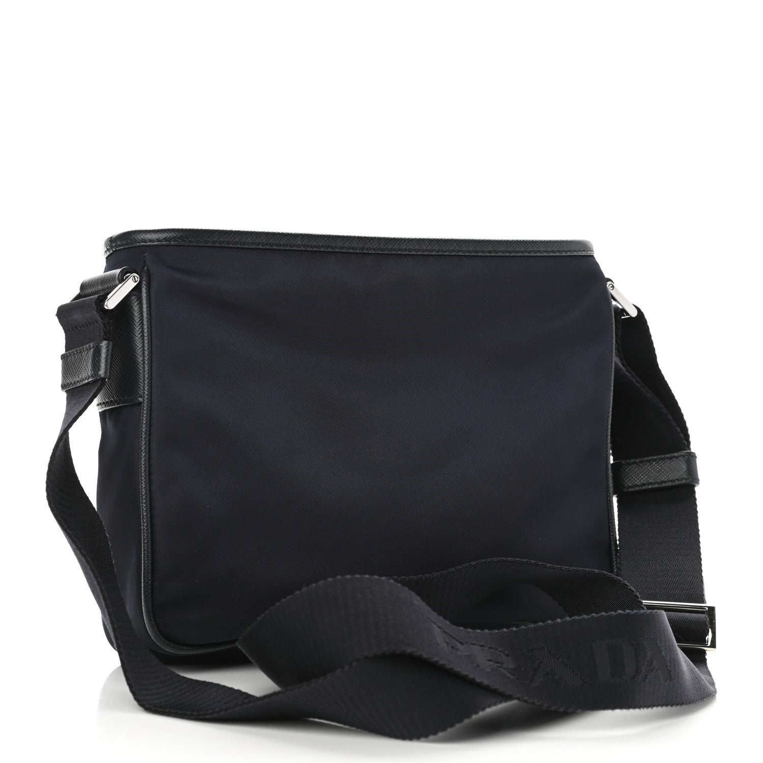 Prada Tessuto Nylon Saffiano Messenger Bag Baltico 4 of 16