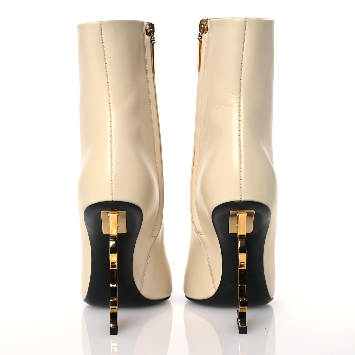 Calfskin Opyum 110 Ankle Boots 37.5 Real Beige