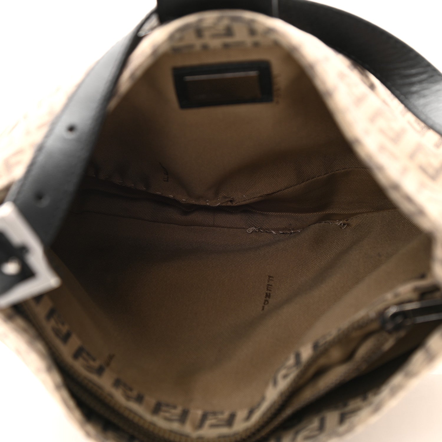 Fendi Zucchino Vitello Hobo Beige Black 5 of 12