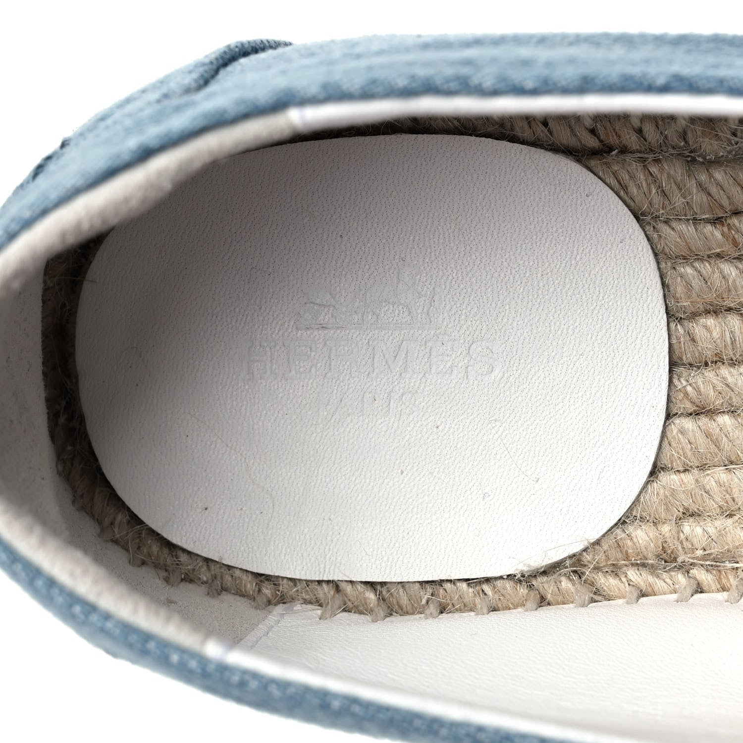 Hermes Denim Canvas Womens Trip Espadrilles 37 Bleu Clair 7 of 8