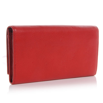 Gucci Pebbled Calfskin Soho Continental Wallet Red 3 of 7