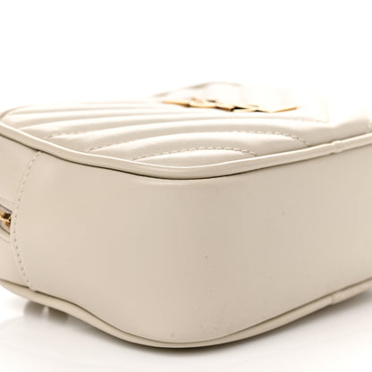Saint Laurent Calfskin Matelasse Monogram Lou Belt Bag Ivory 9 of 11
