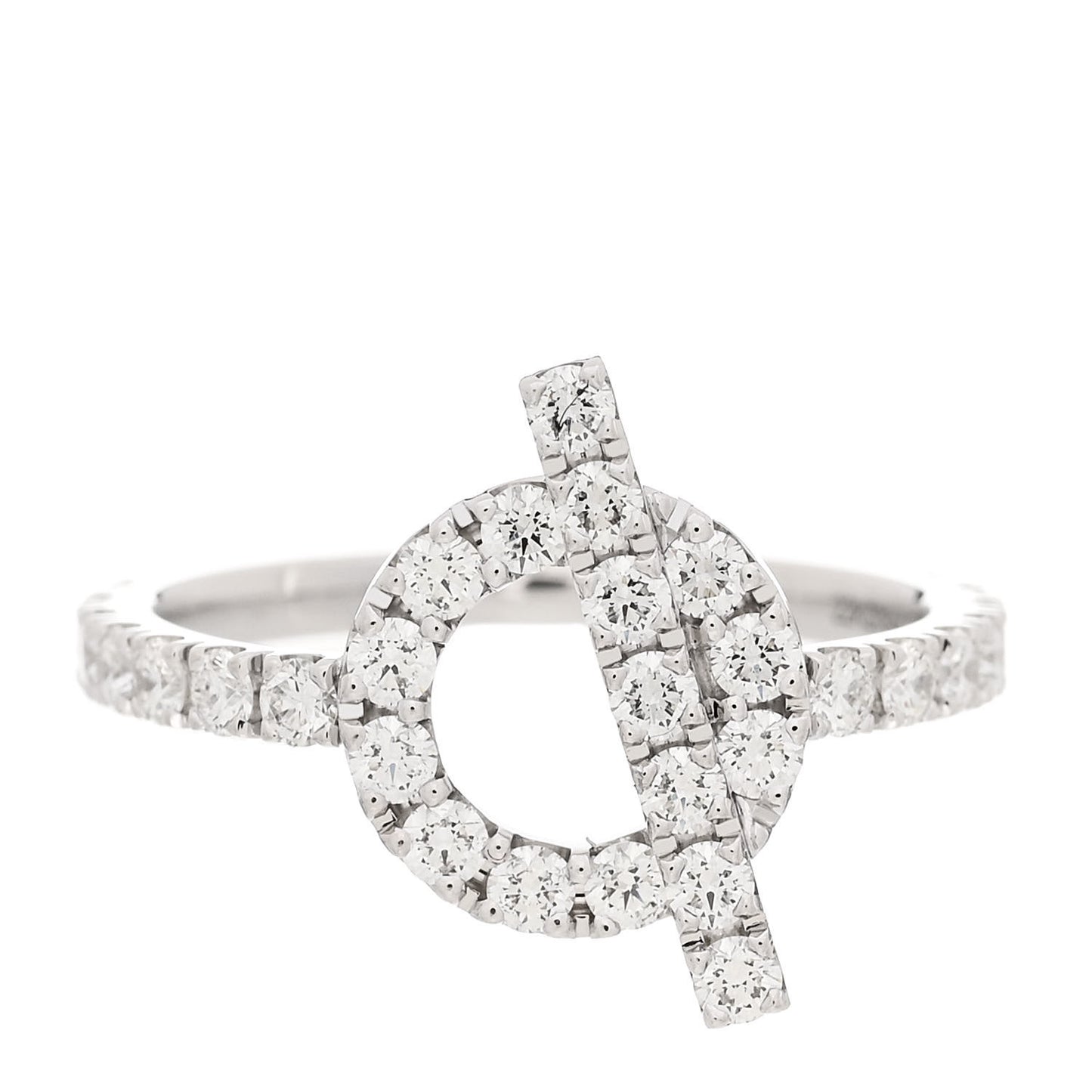 18K White Gold Diamond Finesse Ring 53 6.25