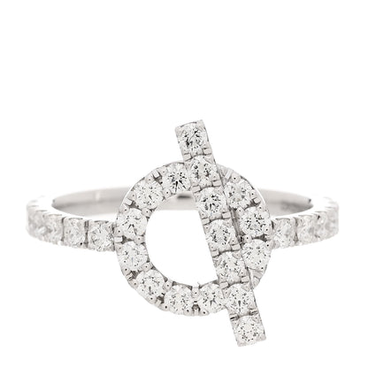 Hermes 18K White Gold Diamond Finesse Ring 53 6.25 1 of 6